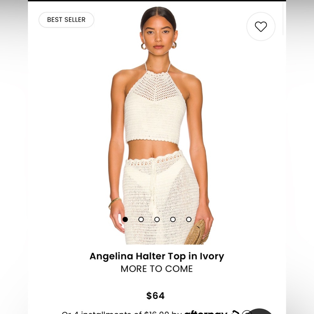 Knit halter crop top
